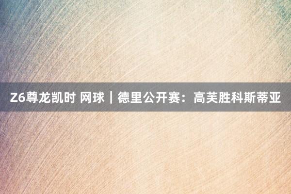 Z6尊龙凯时 网球｜德里公开赛：高芙胜科斯蒂亚