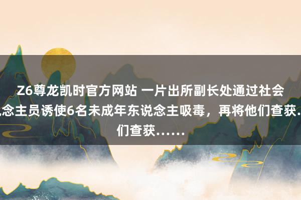 Z6尊龙凯时官方网站 一片出所副长处通过社会东说念主员诱使6名未成年东说念主吸毒，再将他们查获……