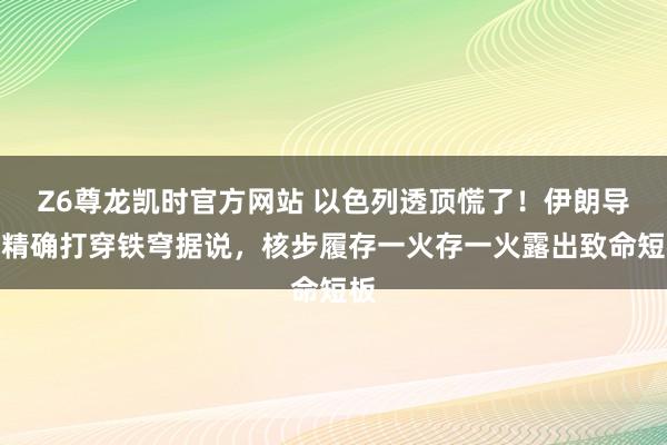 Z6尊龙凯时官方网站 以色列透顶慌了！伊朗导弹精确打穿铁穹据说，核步履存一火存一火露出致命短板