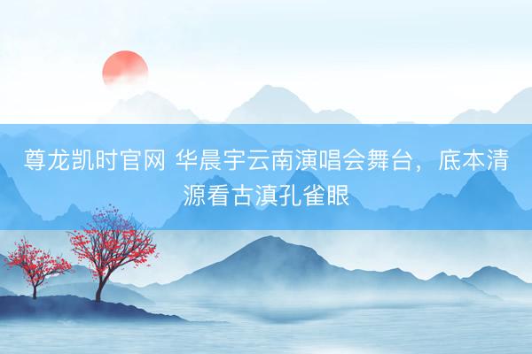 尊龙凯时官网 华晨宇云南演唱会舞台，底本清源看古滇孔雀眼