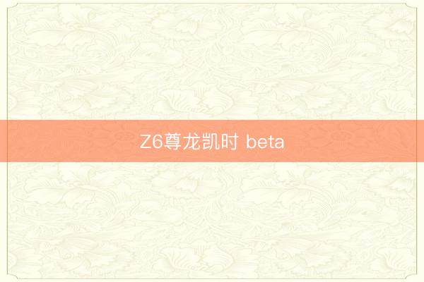 Z6尊龙凯时 beta