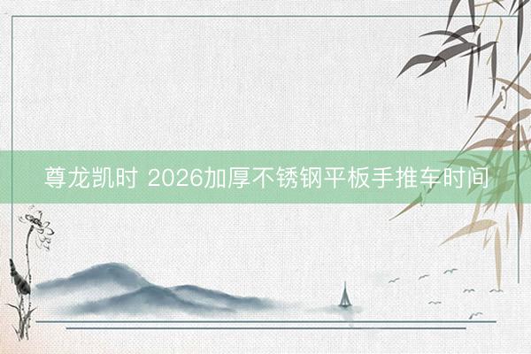 尊龙凯时 2026加厚不锈钢平板手推车时间