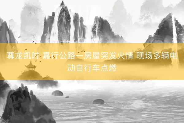 尊龙凯时 嘉行公路一房屋突发火情 现场多辆电动自行车点燃